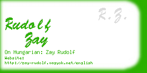 rudolf zay business card